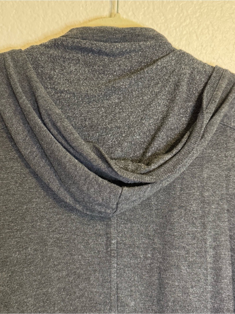 GAIAM SOFT Dark Charcoal Open-Front Draped Cardigan Pockets Thumb Hole - M - Picture 7 of 9